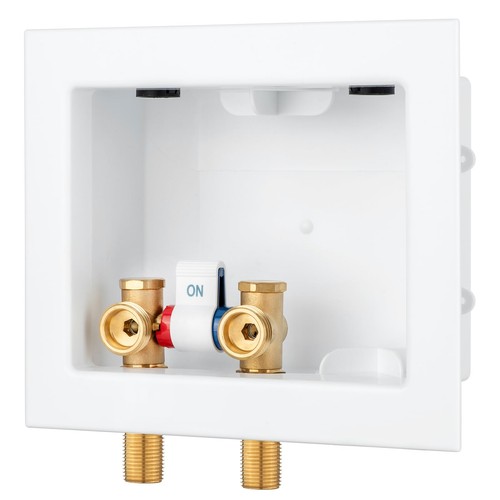 1 Pack Washing Machine Outlet Box Thread Sweat Single Control Valve 1/2in NPT