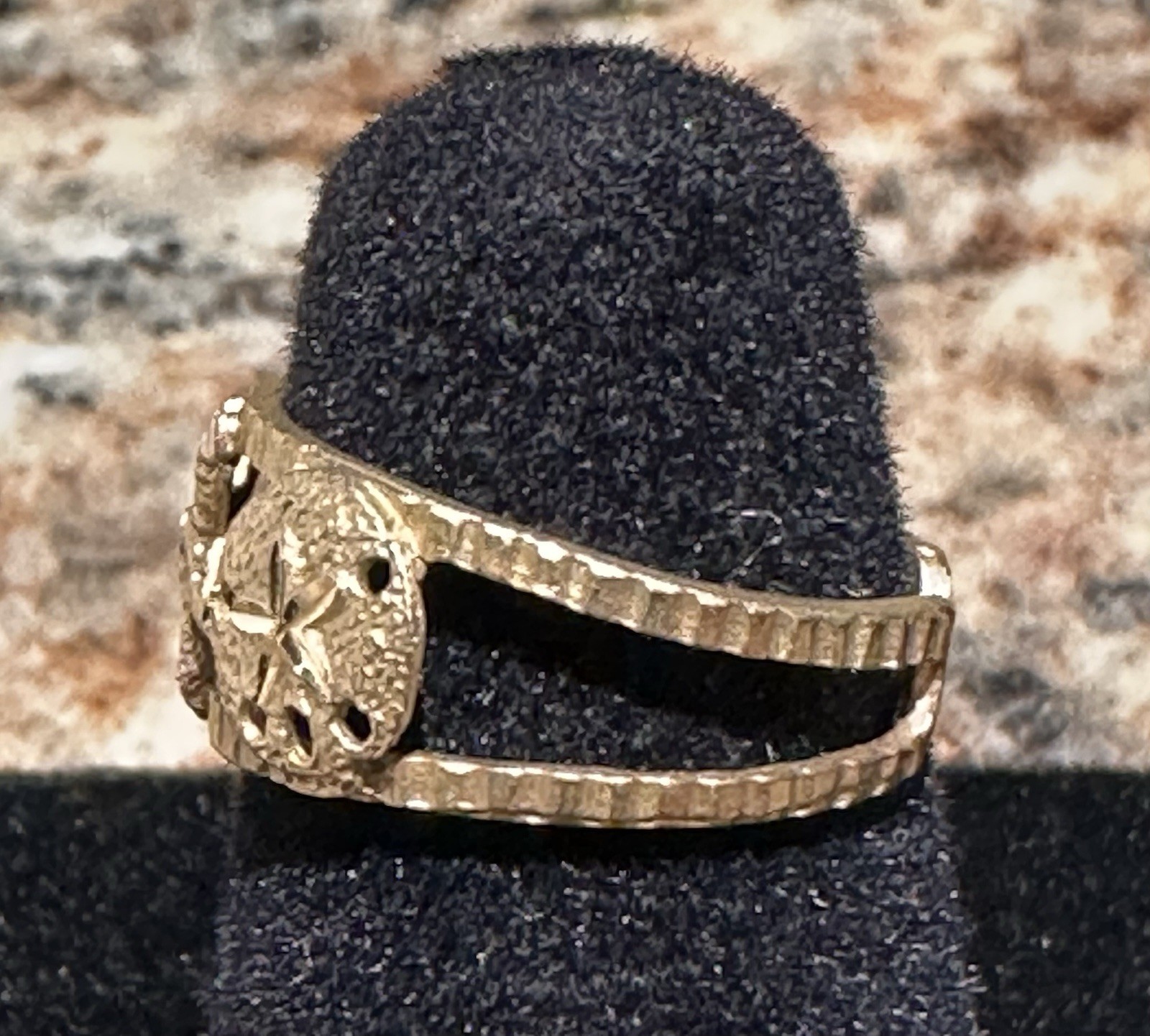 14kt Gold Adjustable Ring/toe Ring With Sand Doll… - image 3