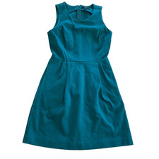 Madewell Teal Blue Verse Fit and Flare Sleeveless Stretch Sheath Dress XS