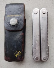 LEATHERMAN CORE STAINLESS W/BLACK LEATHER SHEATH MULTI-TOOL USA, VERY GOOD!