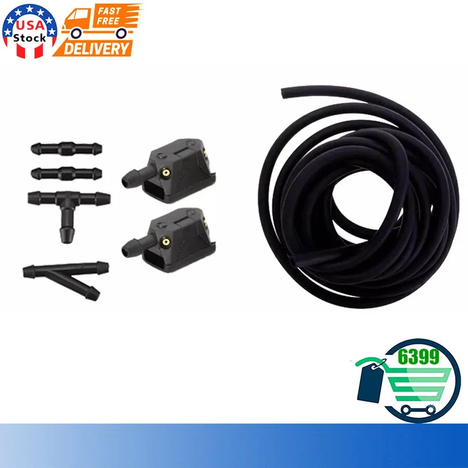 2pcs Car Windshield Washer Wiper Sprayer Nozzle Front Window Spray - Imagem 2 de 4