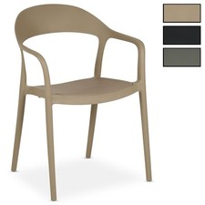 Gartenstühle 6er Set wetterfest stapelbar Wiener Geflecht Optik