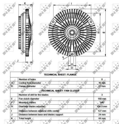 Fits NRF 49538 FAN CLUTCH