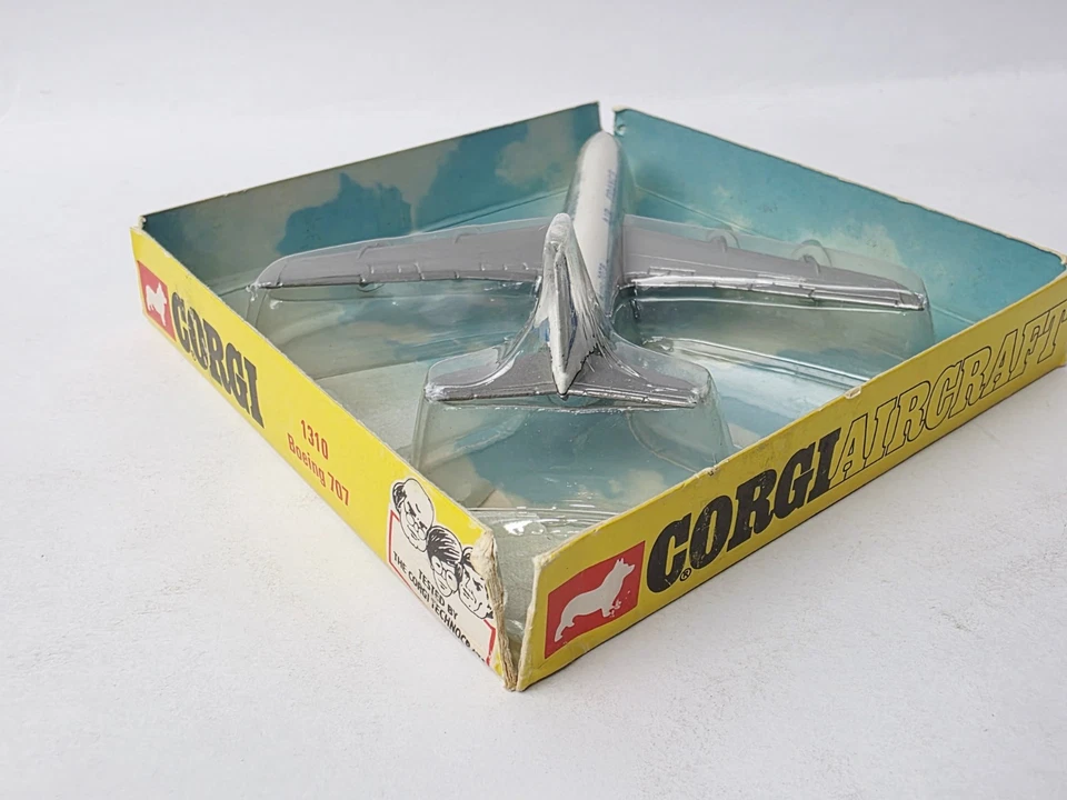 VINTAGE CORGI 1310 AIR FRANCE BOEING 707 PLANE MINT IN BOX LOT #67 - Image 3 of 4
