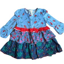 Matilda Jane Girls Feeling Festive Tunic Shirt EUC Choose Your Own Path Size 6
