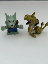 Vintage Digimon Mini Figures MetalSeadramon WereGarurumon Bandai