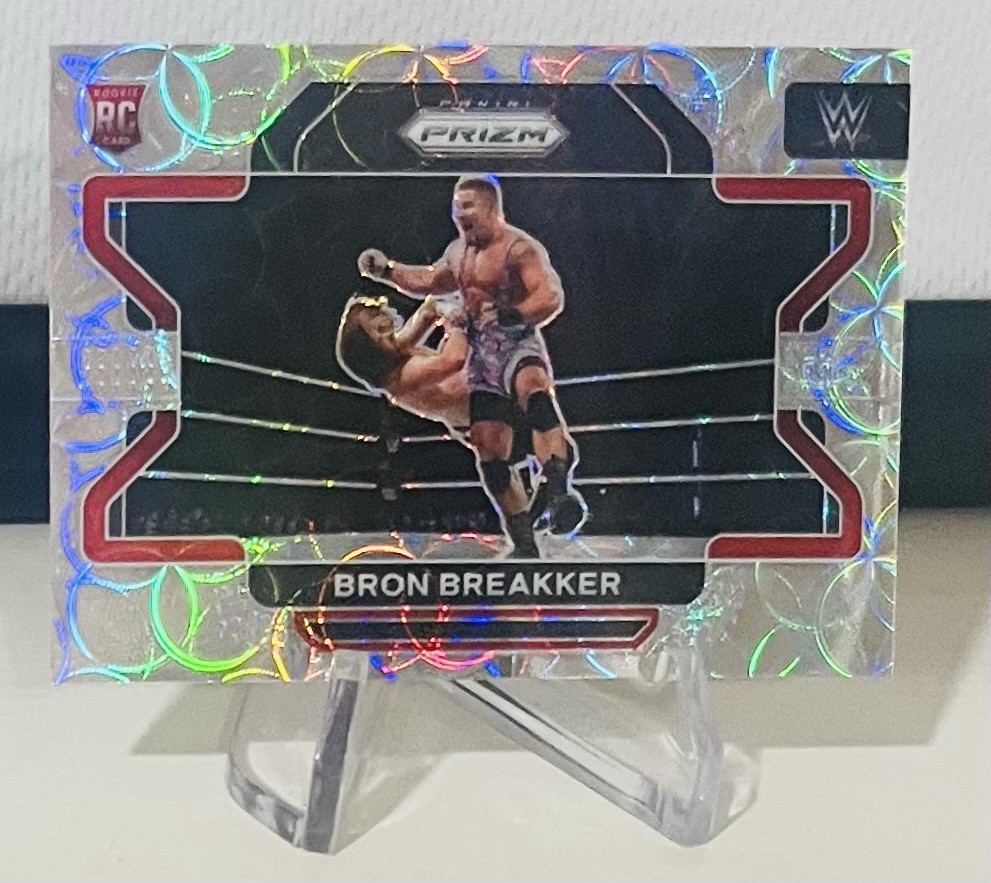 2022 WWE Panini Prizm Rookie Bron Breakker Silver Scope Prizm RC /199