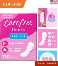 Unscented Regular Panty Liners - 120 Count for All-Day Comfort and Freshness