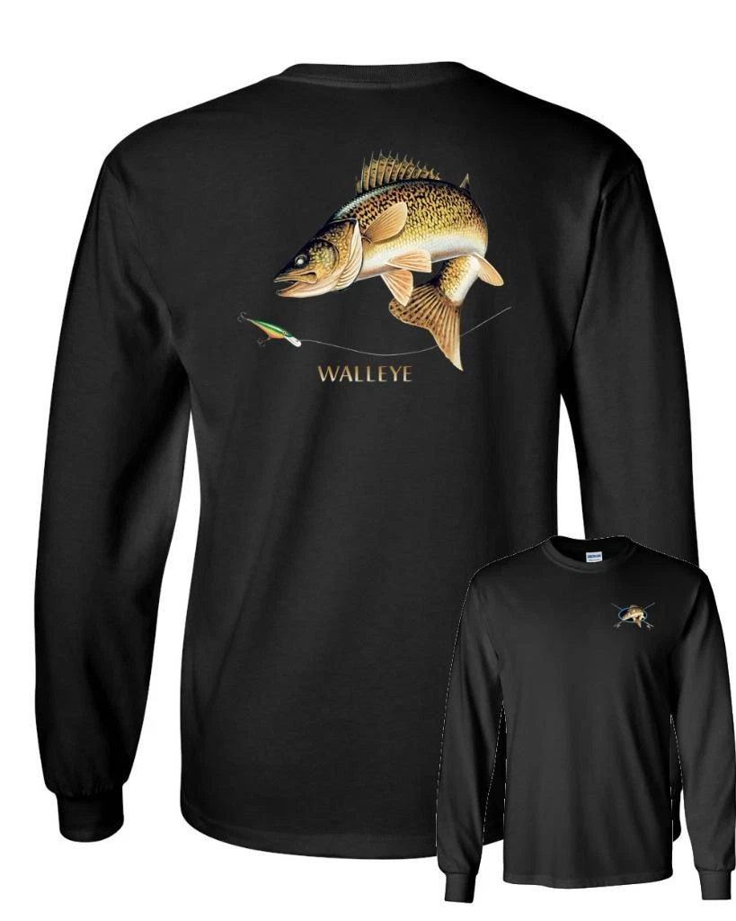 Walleye Fisherman Fishing Lure Long Sleeve T-Shirt
Opens in a new window or tab