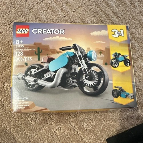 LEGO Vintage Motorcycle 31135 Creator Complete Set 128 Pieces Boxed 8+ 3 in 1