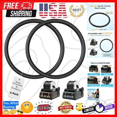 Rock Tumbler PU Belt for K1 & K1 Pro  Stronger & More Durable Than Rubber Bel...