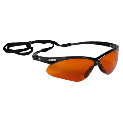 V30 Nemesis Safety Glasses (19642), Copper Blue Shield Lenses with Black Fram...