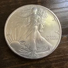 1990 WALKING LIBERTY AMERICAN EAGLE .999 FINE SILVER DOLLAR COIN 1oz