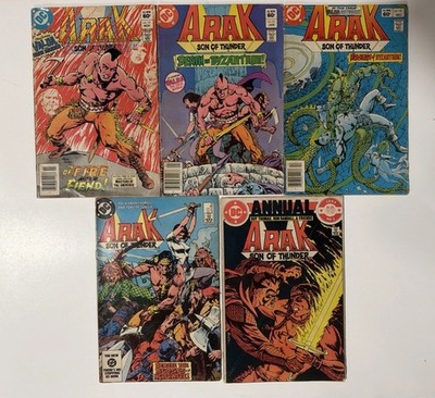 Arak Son of Thunder DC Comic Book Lot 5 Issues 1980s