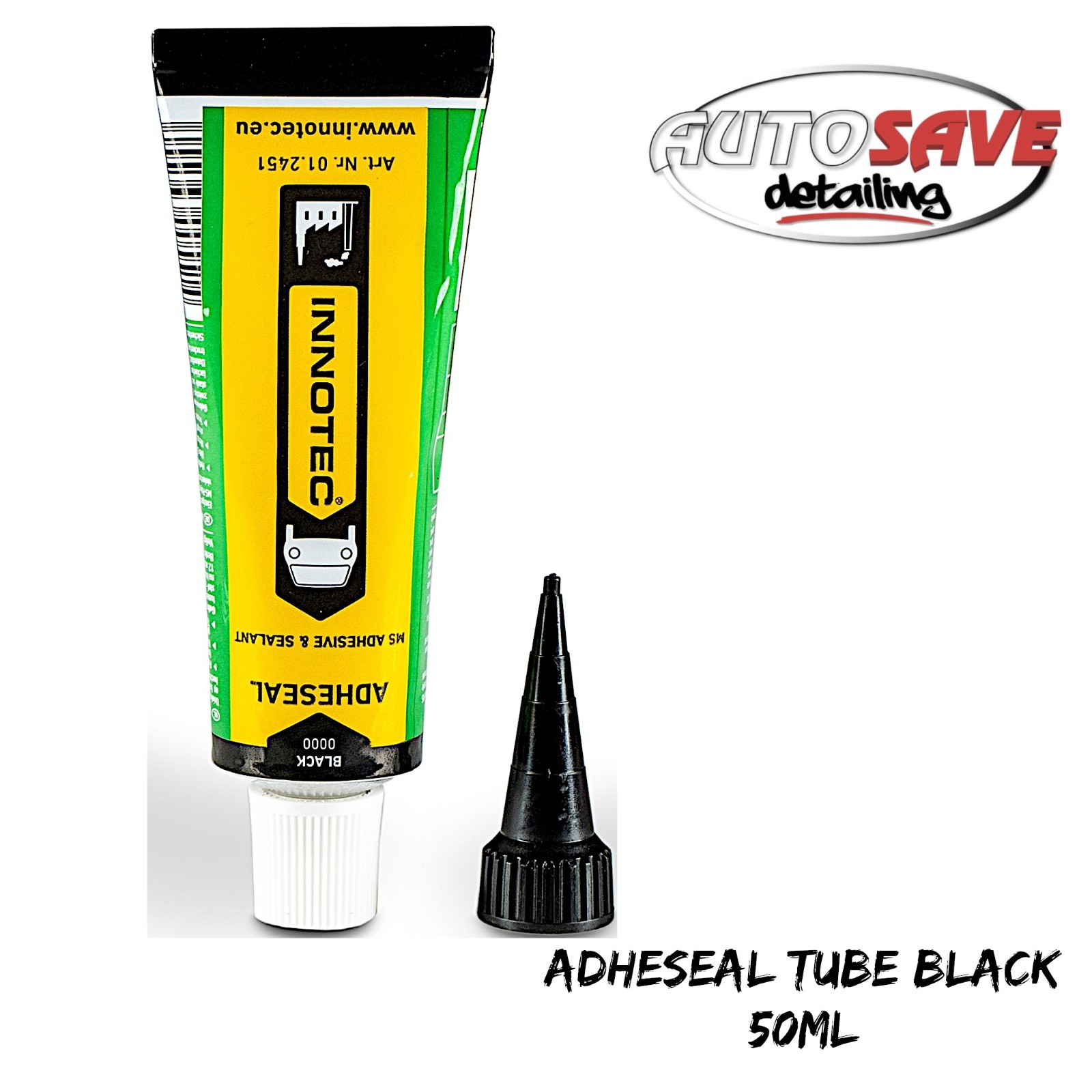 Innotec - Adheseal Black Tube 50ml Permanent Elasticity And Excellent Adhesion
