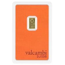 .5 gram Gold Bar - Valcambi Suisse - 999.9 Fine in Assay 5971.25 per troy oz
