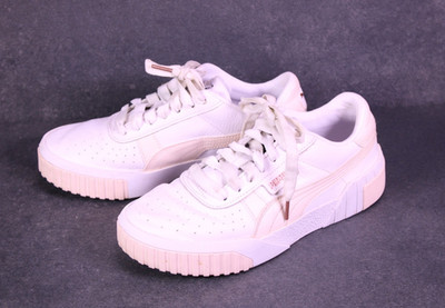 Puma Sneaker Cali Damen Fashion Sportschuhe Gr. 37,5 weiß rosa Leder SH804