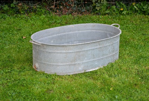 vintage old galvanized bath metal bath tub dog washing - 92.5 cm - FREE DELIVERY - Picture 3 of 11