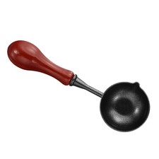 4" Wax Seal Spoon, 1Pcs Painted Wax Sealing Melting Spoon, Dark Red