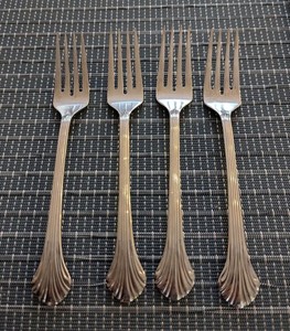 Gorham Grande Quintette 18/8 Stainless Flatware 4 Salad Forks