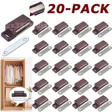 20X Strong Magnetic Cabinet Door Catches Kitchen Cupboard Wardrobe Latch Closure