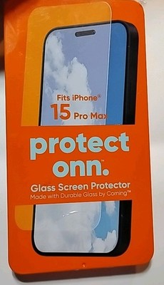 New Protect Onn Corning Glass Screen Protector For iPhone 15 Pro Max Phone