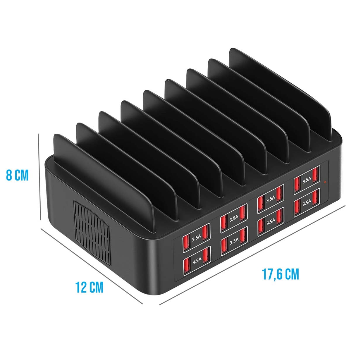 Plus de batteries vides grâce à la station de charge 16 ports USB 150W