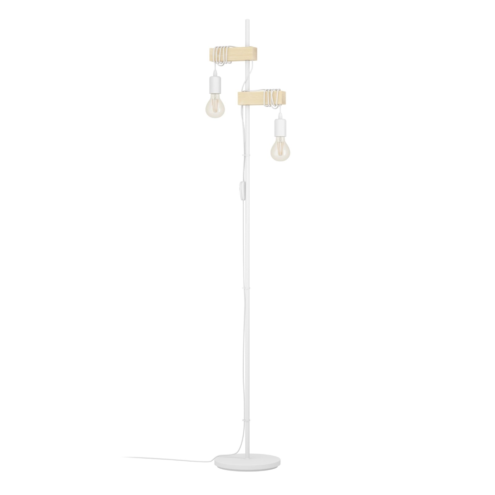 Piantana Townshend Vintage Industrial: Lampada da Terra in Legno FSC