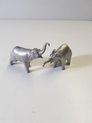 Royal Selangor Pewter 7712, 7713. 2 Zinnfiguren, Indische Elefanten, jew. 35mm