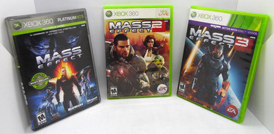 Xbox 360 Mass Effect Bundle Mass Effect, Mass Effect 2 & Mass Effect 3 CIB Works