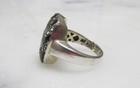 Beautiful Sterling Silver Black Onyx & Marcasite Cocktail Ring ~ 10g ~ 4-E321 — photo 5