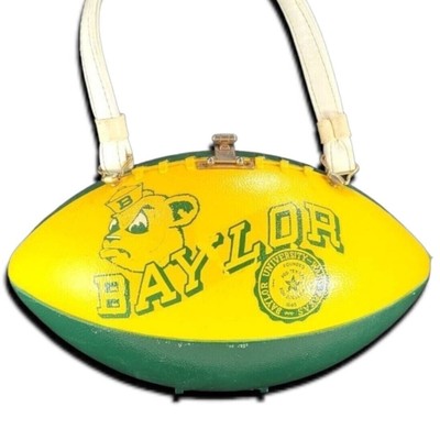 Baylor Bears Vintage Football Purse Handcrafted Unique One of a Kind Design 