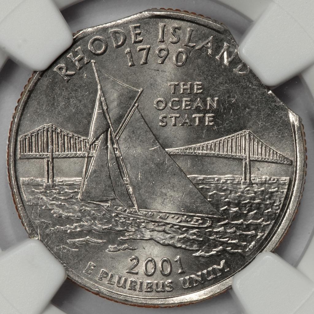 CRUISE GPT 美品最終値下げ 2001 D NGC MS64 Double Curved Clips Rhode Island Quarter Mint