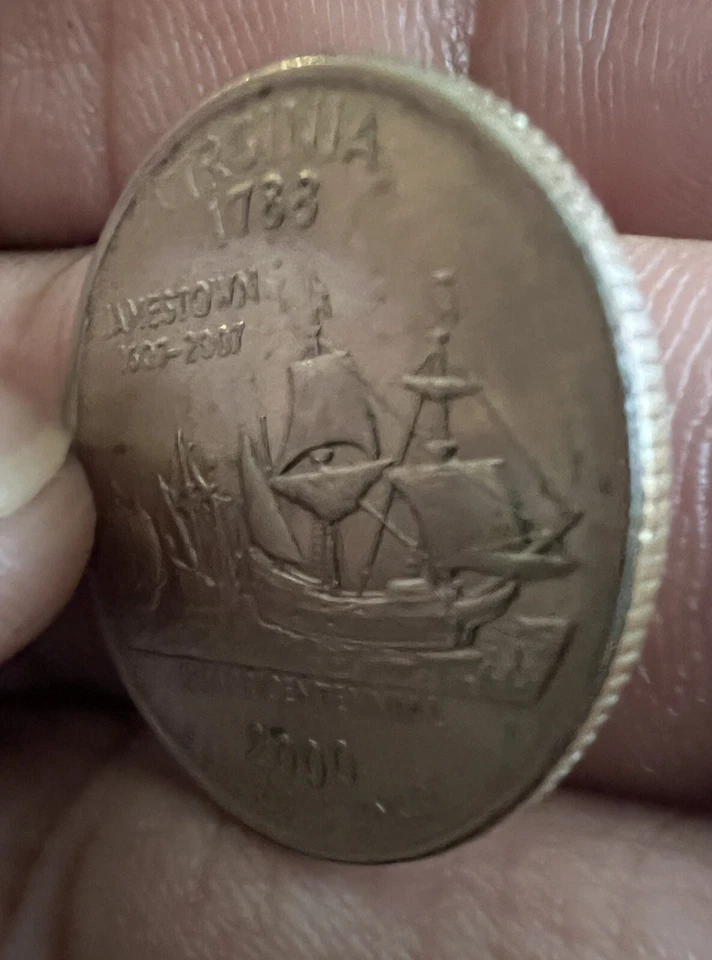 2000 P-State Virginia Quarter- Circulated Good Condition - Image 4 of 4