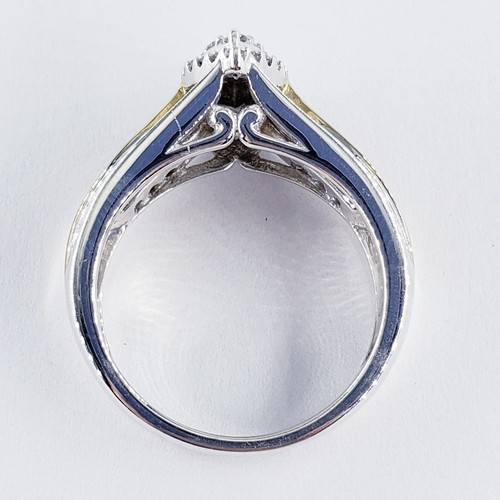 Sterling Silver 1 CT LOADED DIAMONDS Cluster Halo Womens Ring Size 7 Engagement - 第 8/14 張圖片