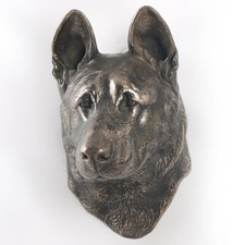 German Shepherd Dog, Alsatian Wolf Dog - Dog statue, hanging bust, unique decora