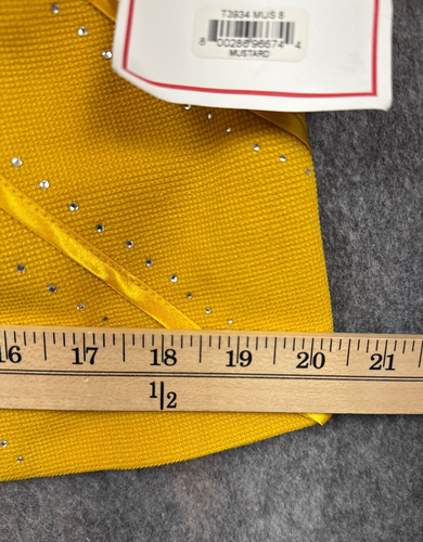 Vtg BMJ Studio Jacket Blazer Women 8 Yellow Glam Disco Funky Rhinestone Y2K - Picture 9 of 17