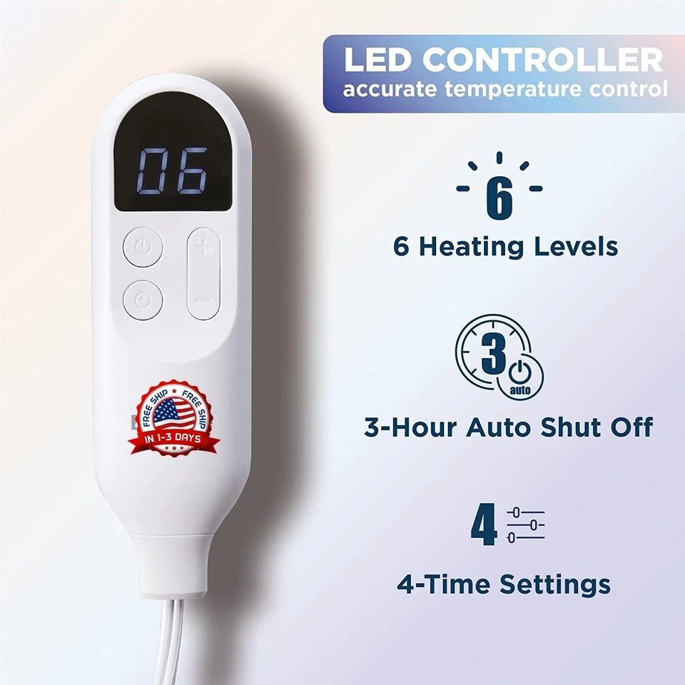 Cobija Manta Colcha Electrica Caliente Para El Frio 10Niveles De Calor Ajustable - Image 4 of 4