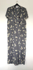 BNWOT Asos Ladies Jumpsuit in Black White Check Daisy Design, Size 10