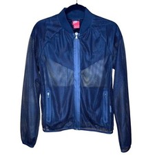 NWOT Nike Womens Sportswear Mesh Windrunner Jacket Black Large