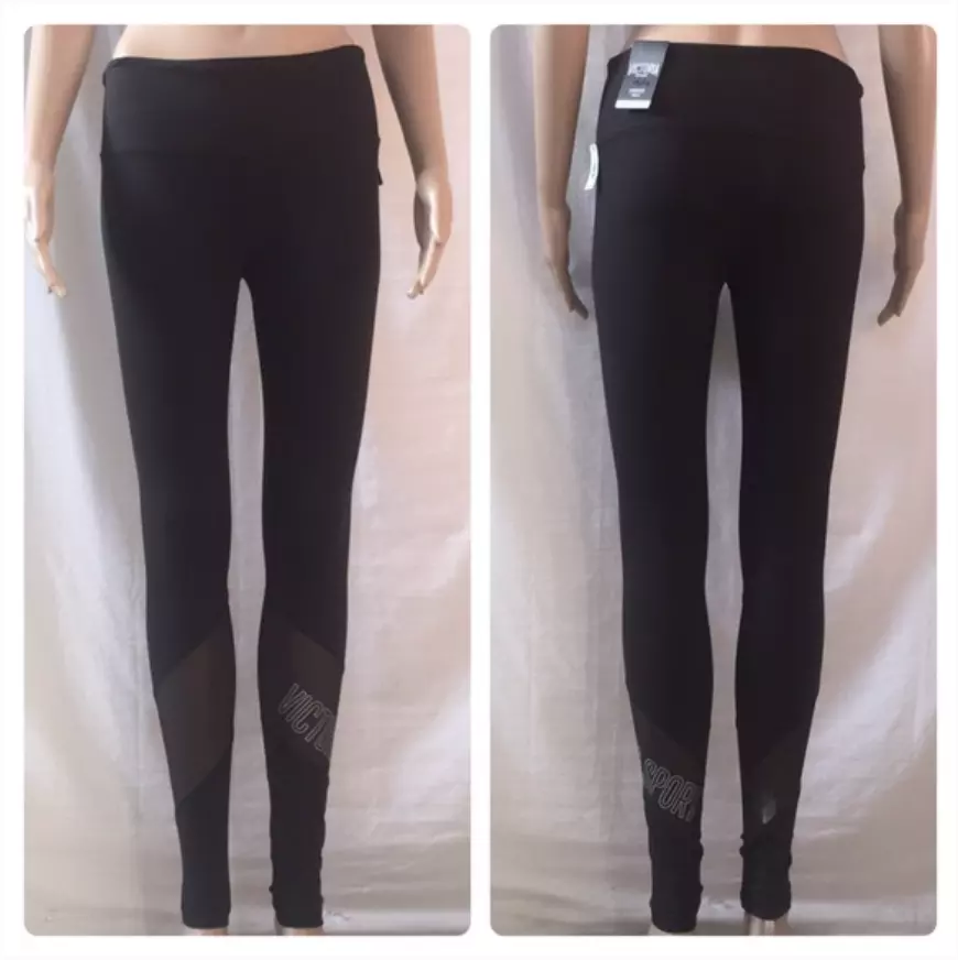 New Victorias Secret VSX Sexy Sheer Mesh Leggings Knockout Tight