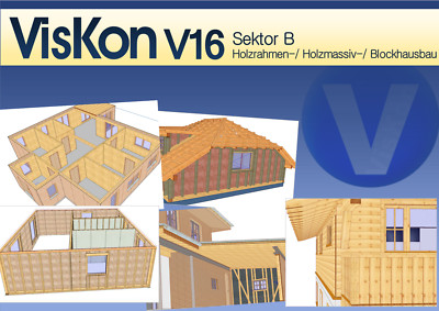 VISKON V16 3D CAD/CAM HOLZRAHMENBAU | Zur Jahresmiete | Holzbau Software