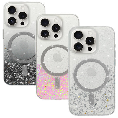 Glitzer mit MagSafe für Apple iPhone 17 Air Pro Max SchutzHülle MOND Tasche Case
