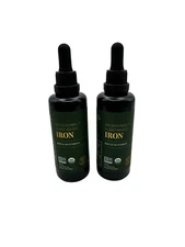 Global Healing Liquid Iron Microsomal Plant Based 2 Fl Oz Supplement Lot Of  Two
