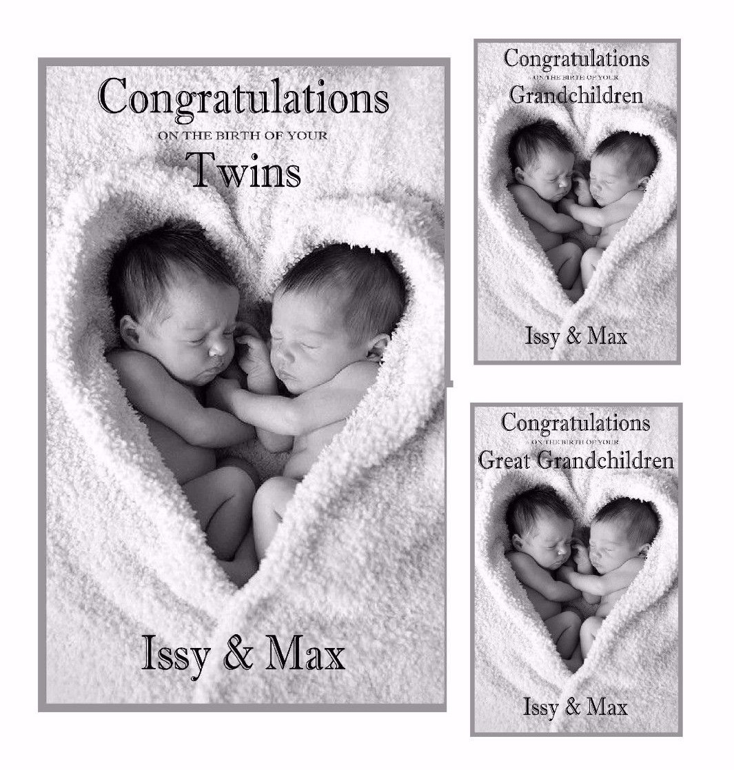 Hunts England Biglietto di congratulazioni per i nonni, con scritta To The Special Grandparents – Congratulations On The Twins! – Iconic Collection – Standard – 148 x 148 mm