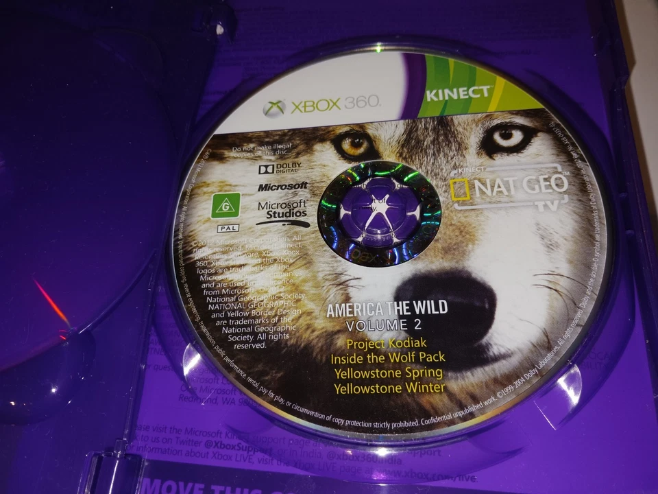 KINECT NAT GEO TV AMERICA THE WILD (2 DISC) (XBOX 360 GAME, G) (182068 A) - Image 4 of 4