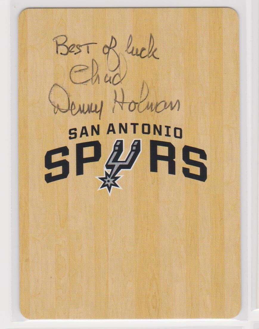 DENNY HOLMAN SAN ANTONIO SPURS 1967-68 SMU PERSONALIZED