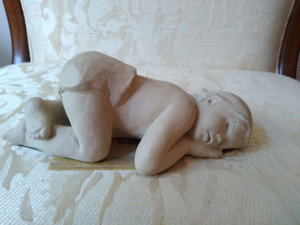 BOTTOMS UP Patrice Hannon, AUSTIN SCULPTURE  PRODUCTIONS 1982 Child  Figurine 7"