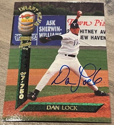 1994 Signature Rookies MLB Draft Piks Authentic Signature #44 Dan Lock 2613/7750