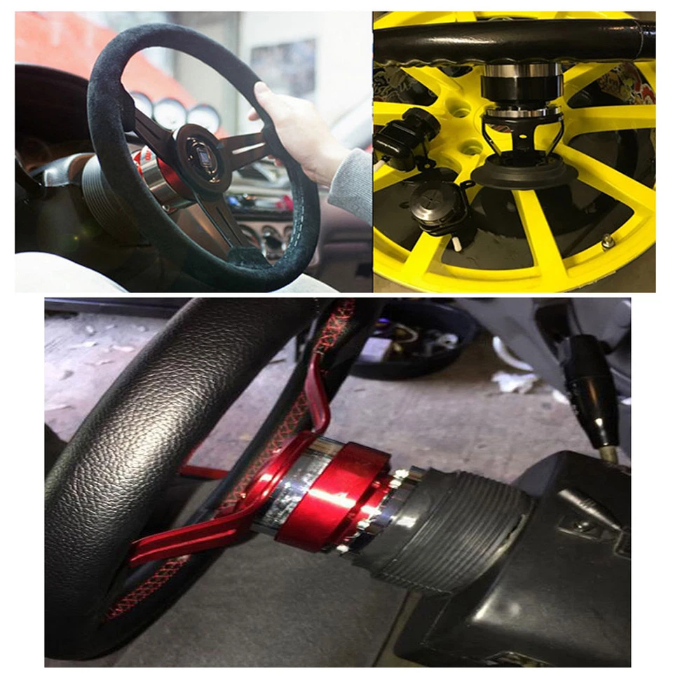 Aluminium Car Steering Wheel Quick Release HUB Adapter Snap Off Boss Kit US Foto 3 de 4